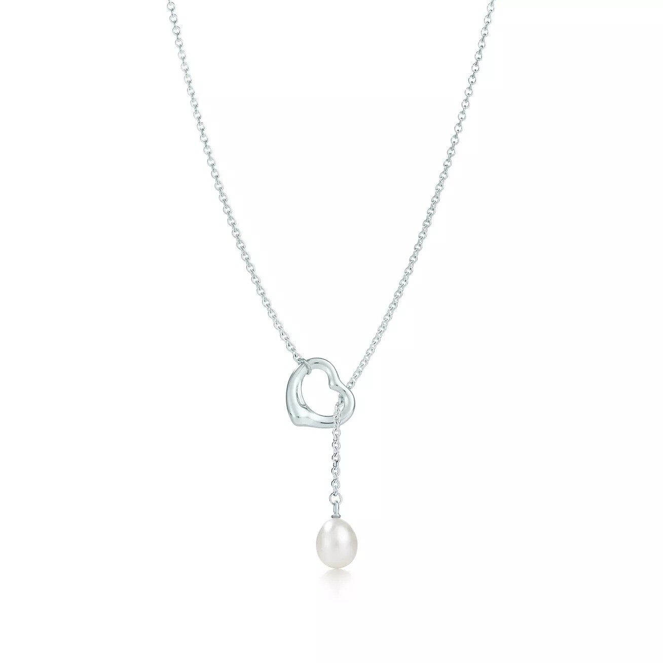 

Колье Tiffany & Co. Open Heart Lariat, 9-9.5 мм, серебро/жемчуг