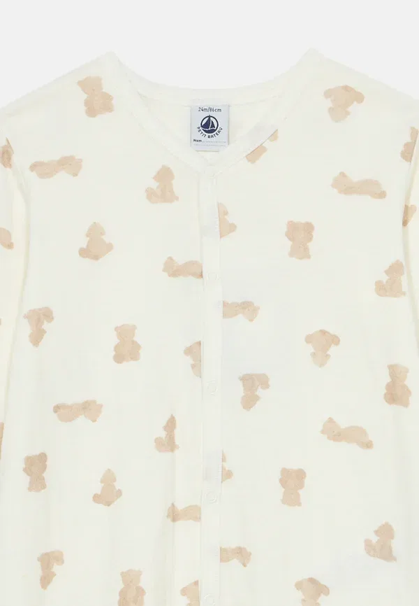 Пижама с принтом Unisex Petit Bateau, marshmallow/brun, коричневый — фото 3