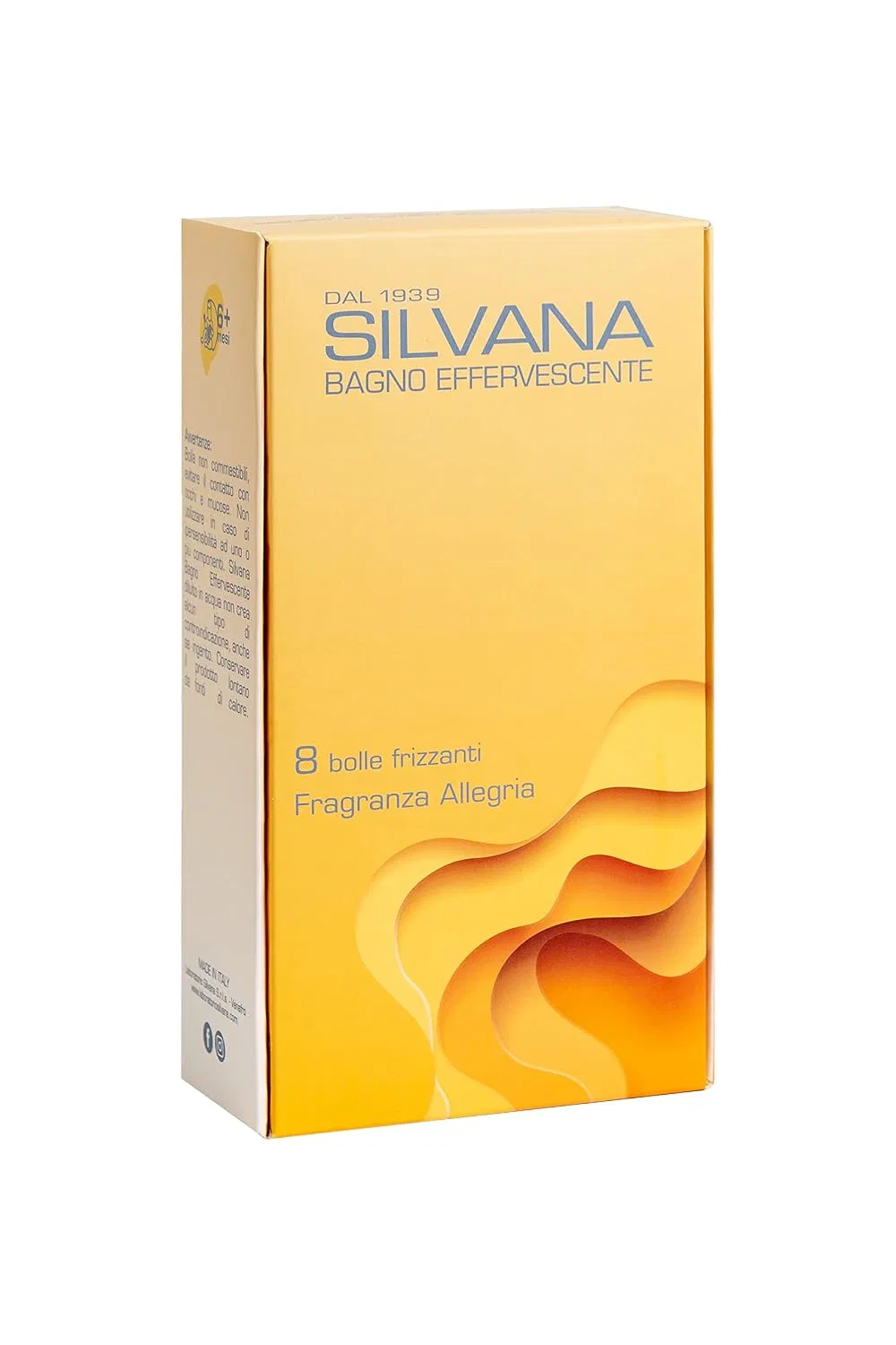 Бомбочка для ванны SILVANA Allegria, 1 шт, Желтый