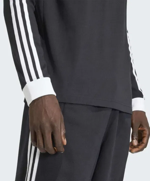 Футболка с длинным рукавом с 3 полосками, Adidas, черный — фото 3