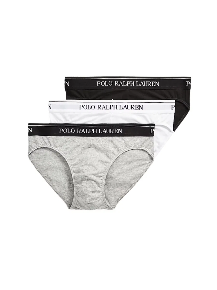 Трусики Polo Ralph Lauren серого, черного и белого цвета