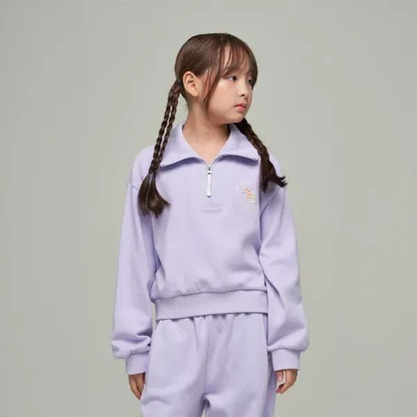 Кроп-свитшот с полузастежкой, K243Gsw910 National Geographic Kids, лавандовый
