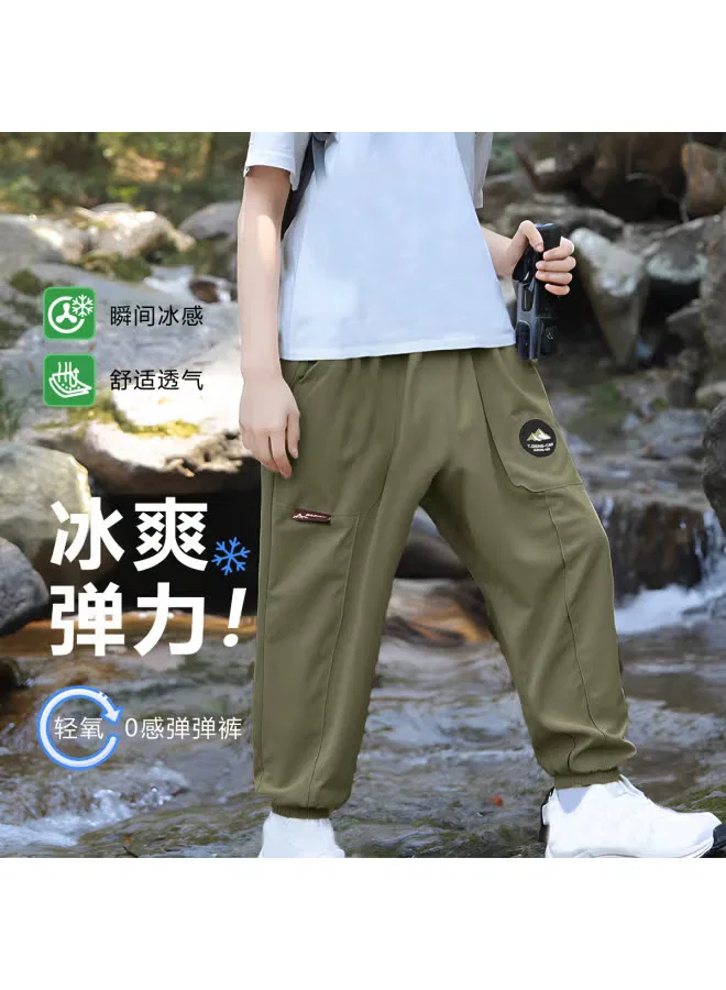 Штаны спортивные с карго-элементами Bornbay, хаки — фото 2