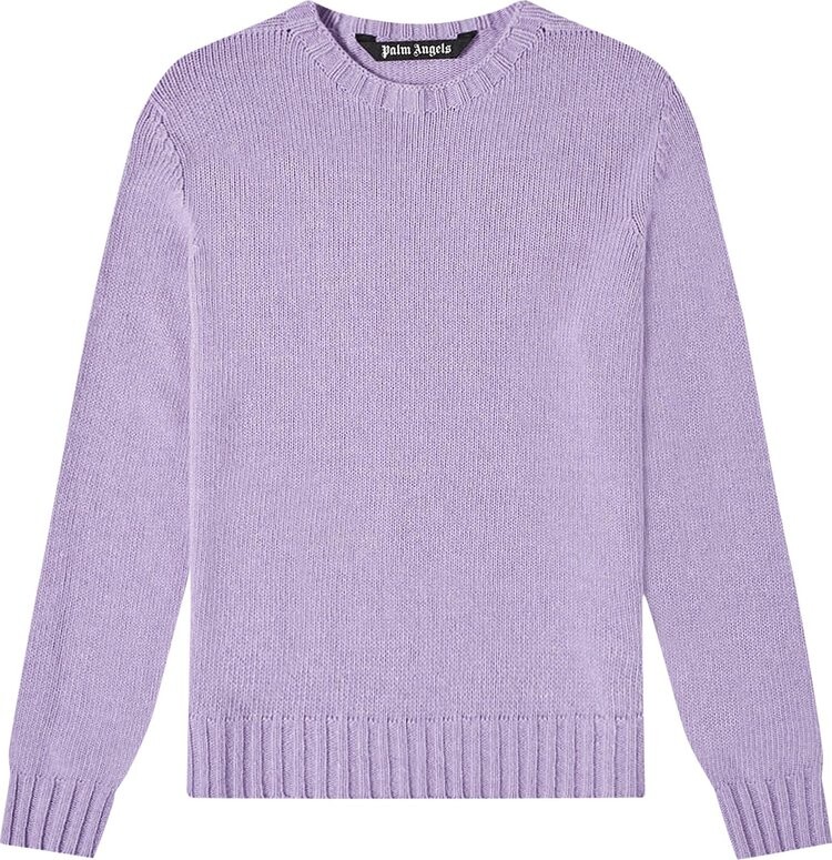 

Свитер Palm Angels Curved Logo Sweater 'Lilac/Black', фиолетовый