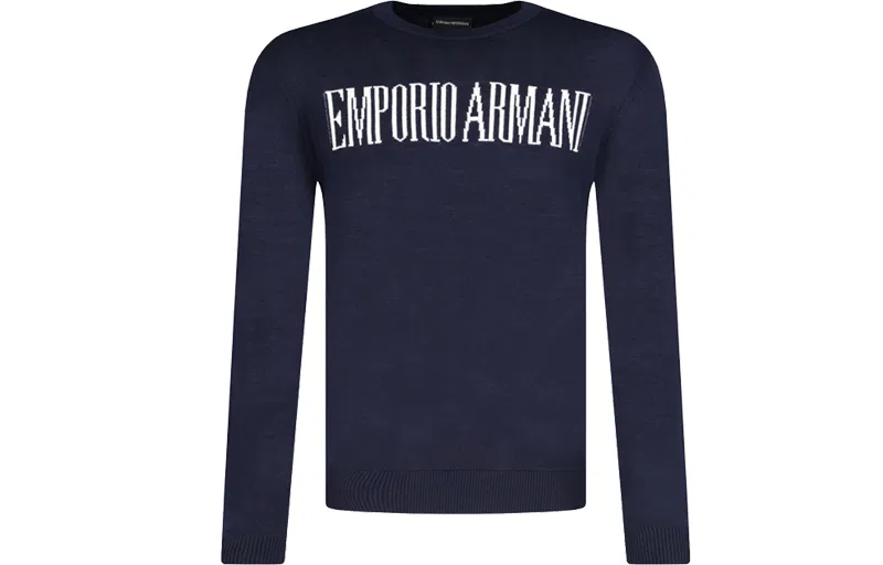 Мужской свитер с круглым вырезом Emporio Armani, Dark Blue