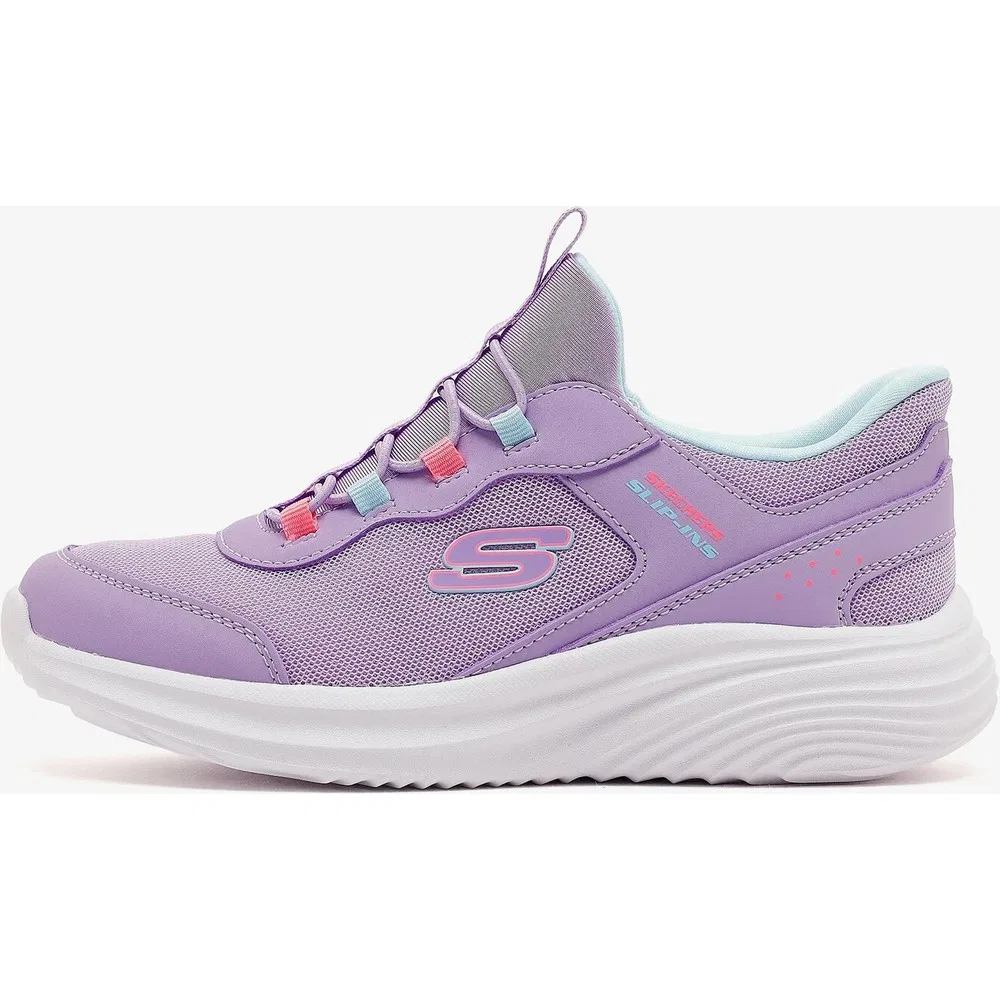 Детские спортивные кроссовки для девочек без шнуровки Lavender Bounder Pro Skechers