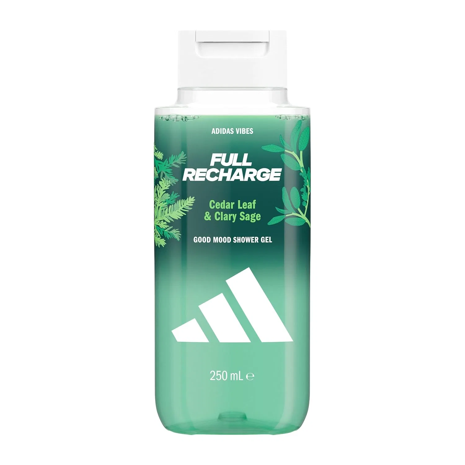 Гель для душа Vibes Full Recharge, adidas, 250 мл, Clary Sage Oil