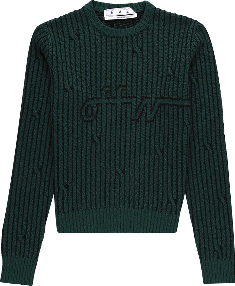 

Свитер Off-White Cabled Sweater 'Dark Green', зеленый