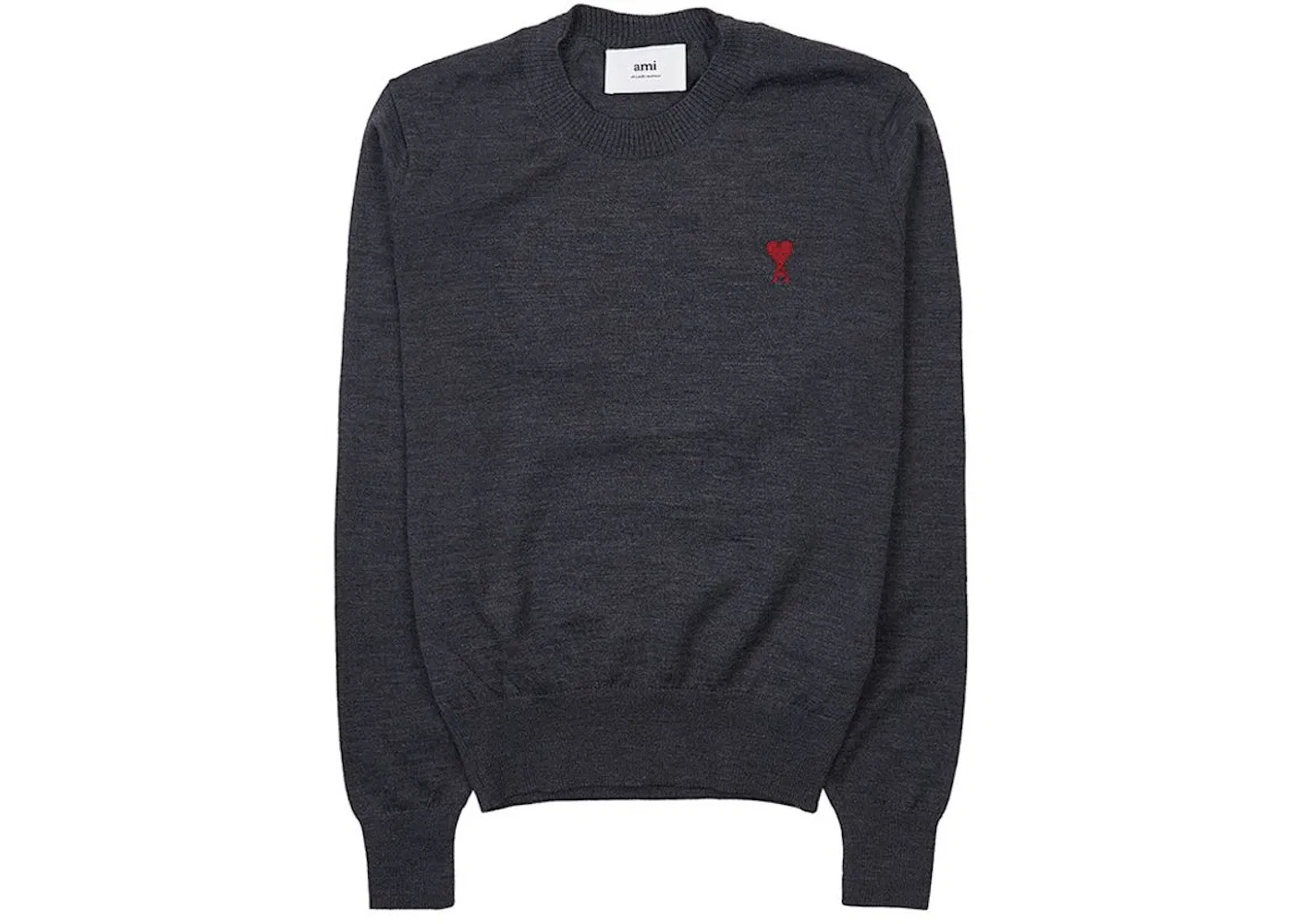 Мужской свитер с логотипом Ami De Coeur Ami Paris, Heather Grey