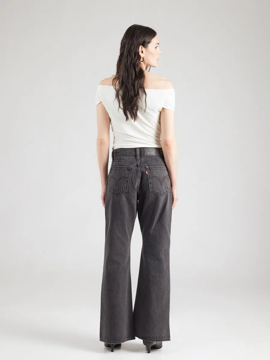 Джинсы-клеш LEVI'S 'Cinch Flare' из черного денима — фото 4
