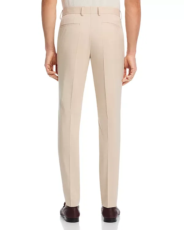 Мужские классические брюки со складками Wenten Extra Slim Fit Boss, Open Beige — фото 4