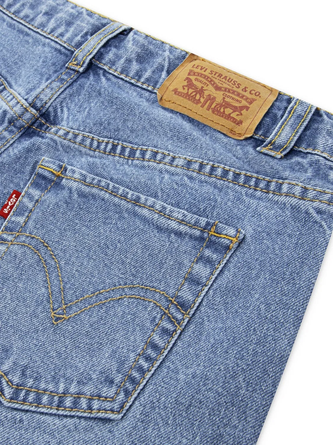 Шорты джинсовые с высокой посадкой Levi's, темно-синие — фото 3