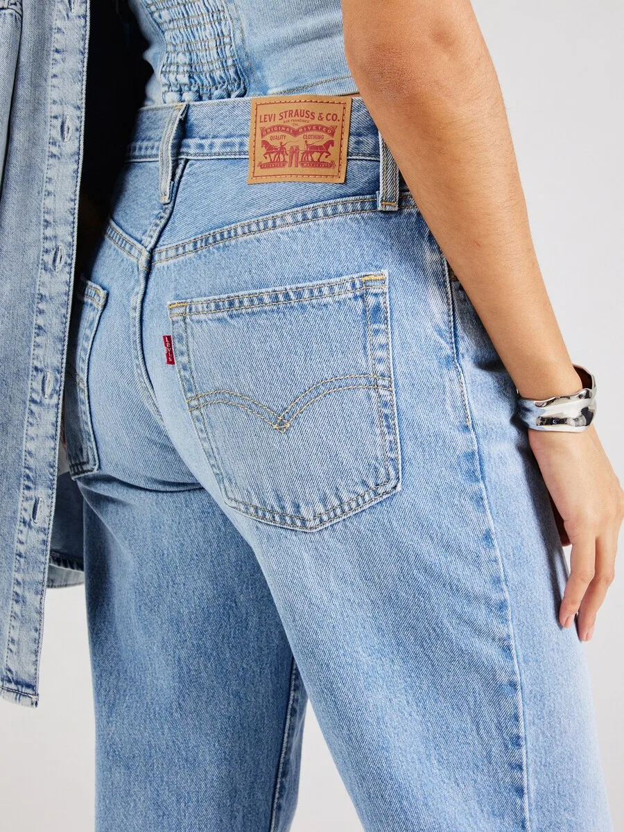 Свободные джинсы LEVI'S светло-голубого цвета — фото 2