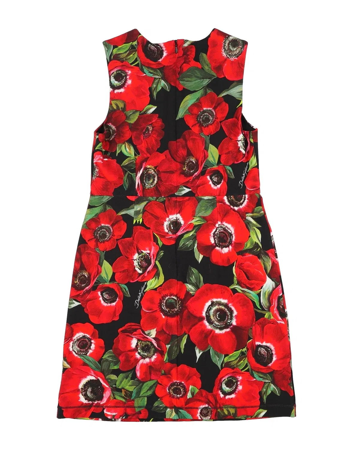 Детское платье для девочек с цветочным принтом Dolce&Gabbana, красный — фото 2