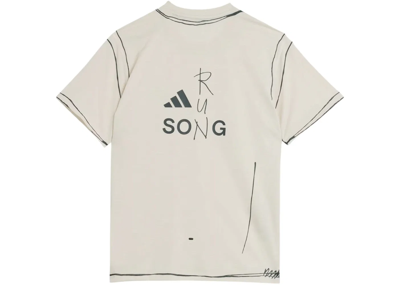 Мужская футболка с принтом Running Unitefit T-shirt Adidas, Halo Ivory — фото 2