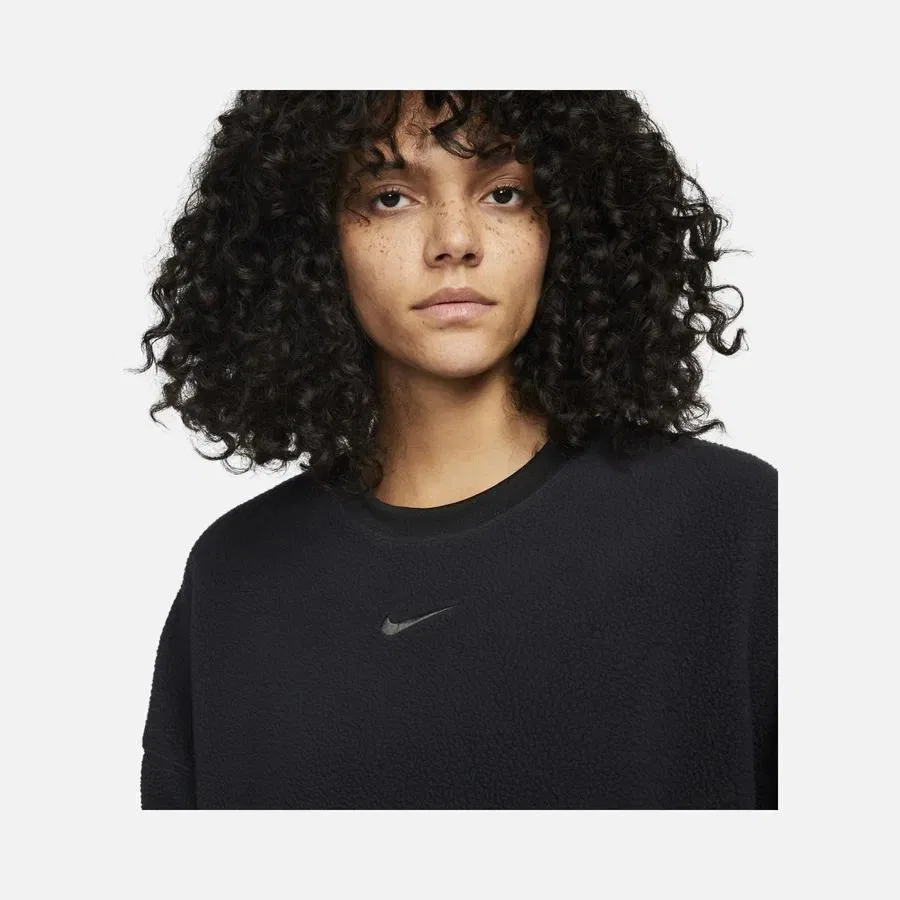 Женский свитшот с длинным рукавом Sportswear Plush Mod Cropped Crew-Neck Nike, Черный — фото 4