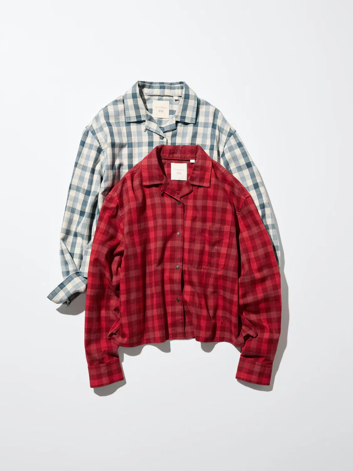 Рубашка фланелевая Uniqlo, свободный крой, в клетку, красный — фото 3