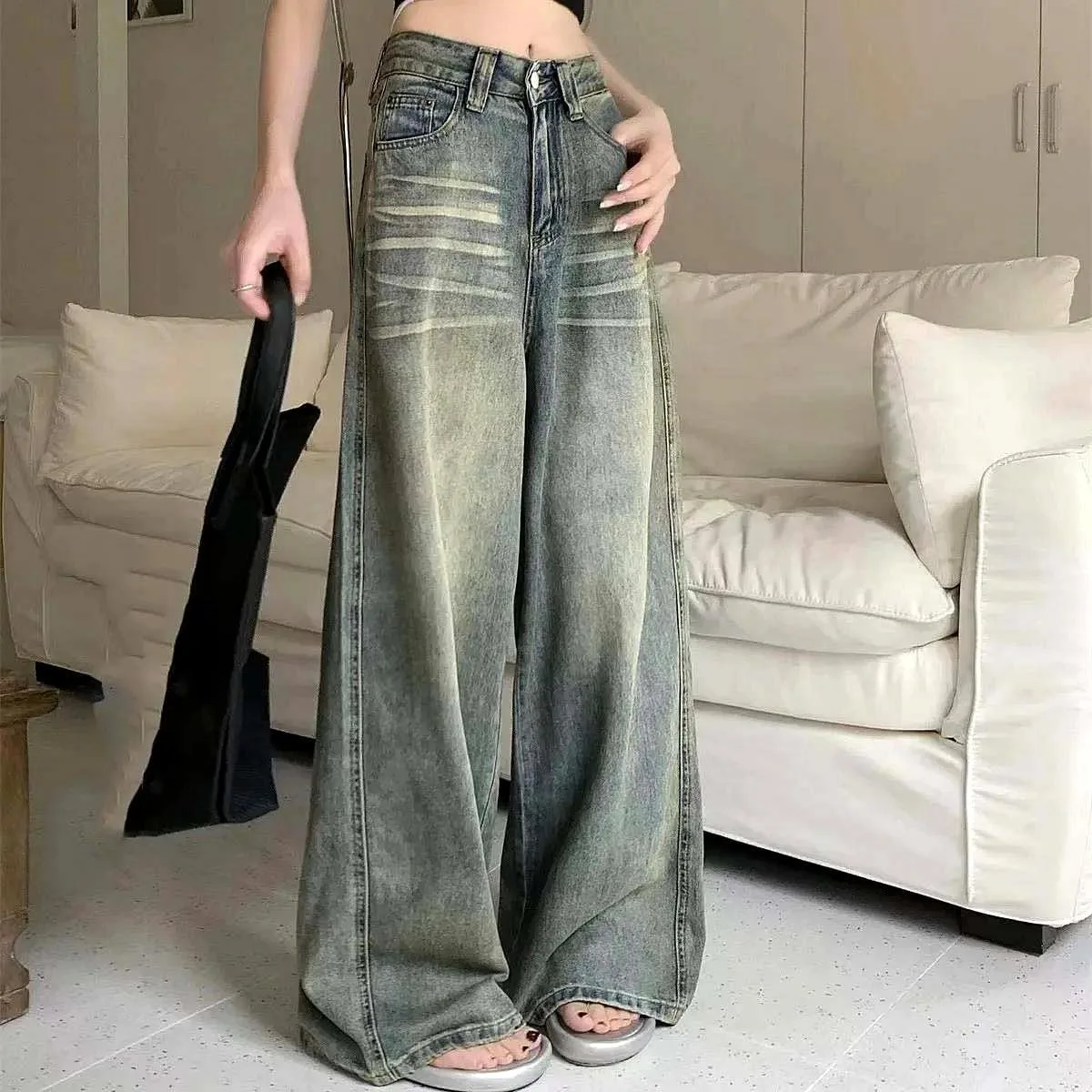 Женские джинсы Loose Fit High Waist Vintage Wash — фото 2