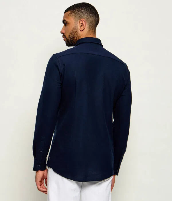 Мужская рубашка slim fit P-Hank-SP-261 BOSS, Blu Marino — фото 3