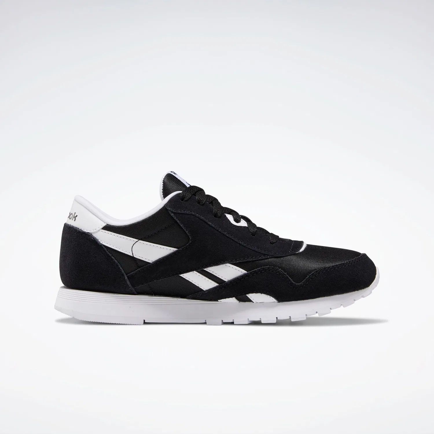 Детские кроссовки классические CL NYLON Reebok Classic, Black/Black/White — фото 3