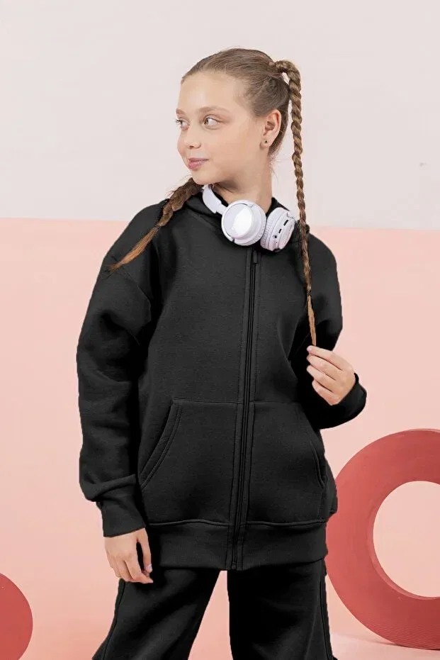 Детский кардиган с капюшоном Dmb Boys & Girls, Siyah