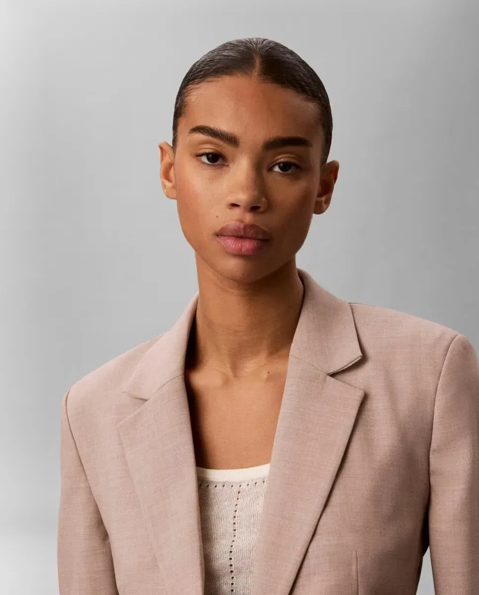 Женский приталенный блейзер Calvin Klein, Beige — фото 3