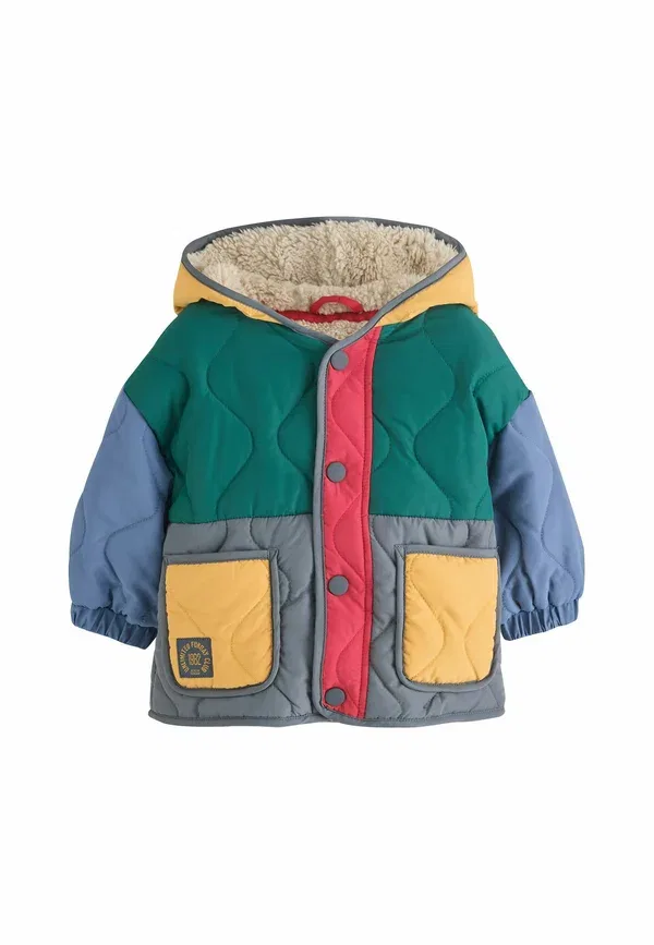 Пуховик со свободным кроем Regular fit - quilted coat - winter jacket Next, colour block — фото 3