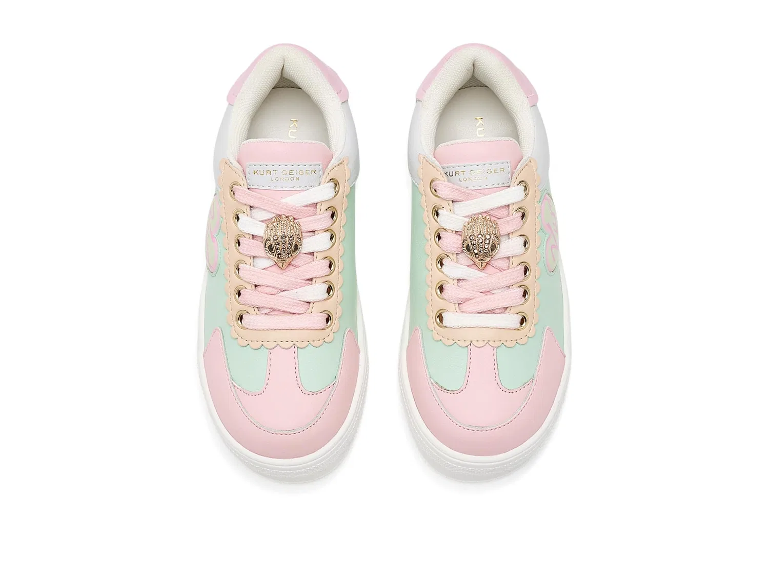 Кроссовки Mini Islington Cupsole (для маленьких и больших детей) Kurt Geiger London Kids, Pastel Multi — фото 3