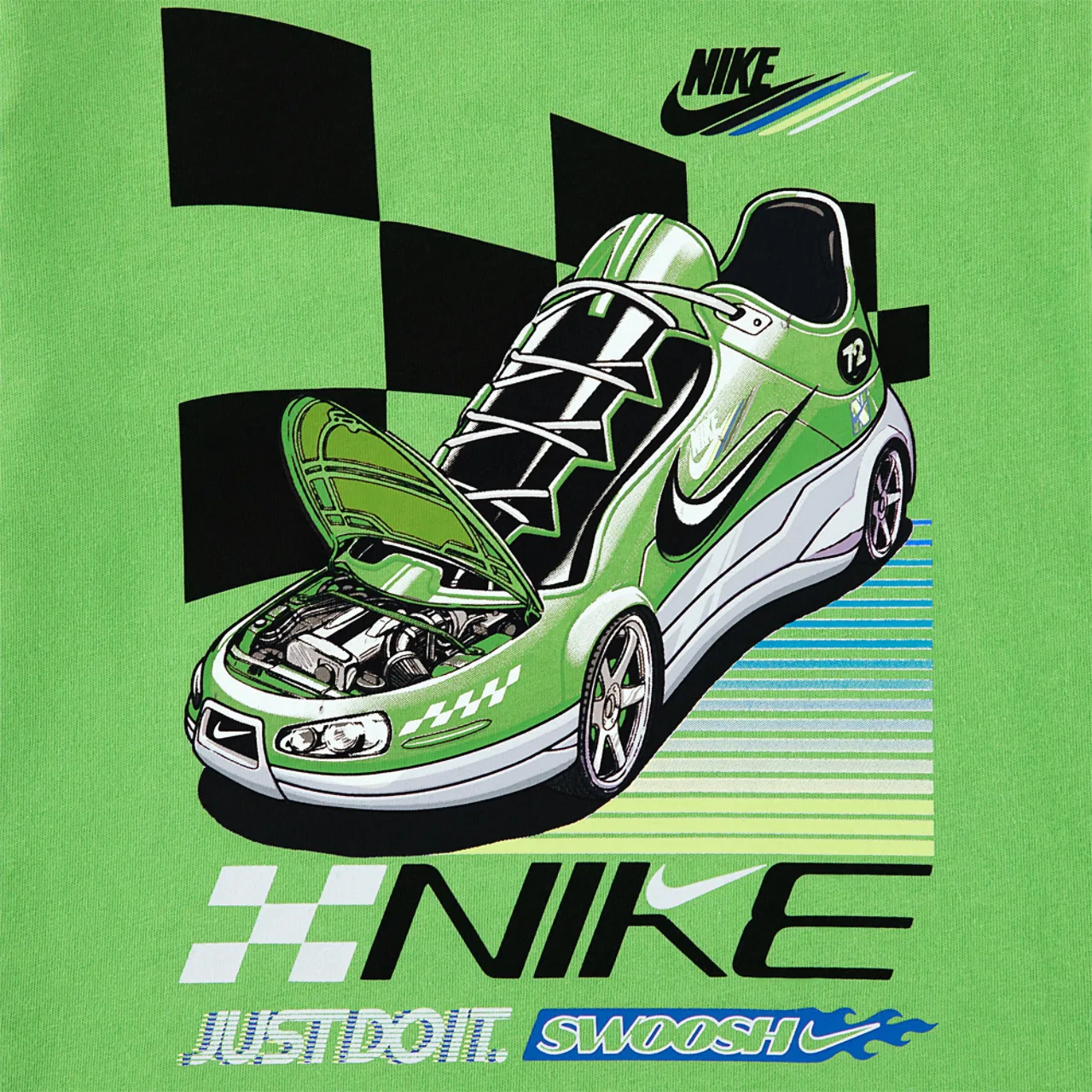 Футболка для мальчиков Victory Lap Nike, синий/зеленый — фото 3