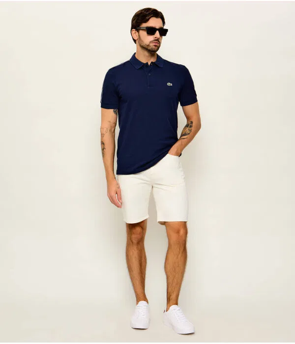 Мужские джинсовые шорты прямого кроя Lacoste, Ecru — фото 2