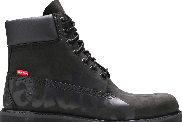 Ботинки мужские Timberland x Supreme высокие на шнуровке, черный — фото 2