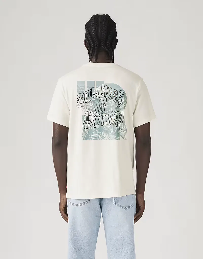 Футболка Levi's свободного кроя с графическим принтом, белая — фото 2