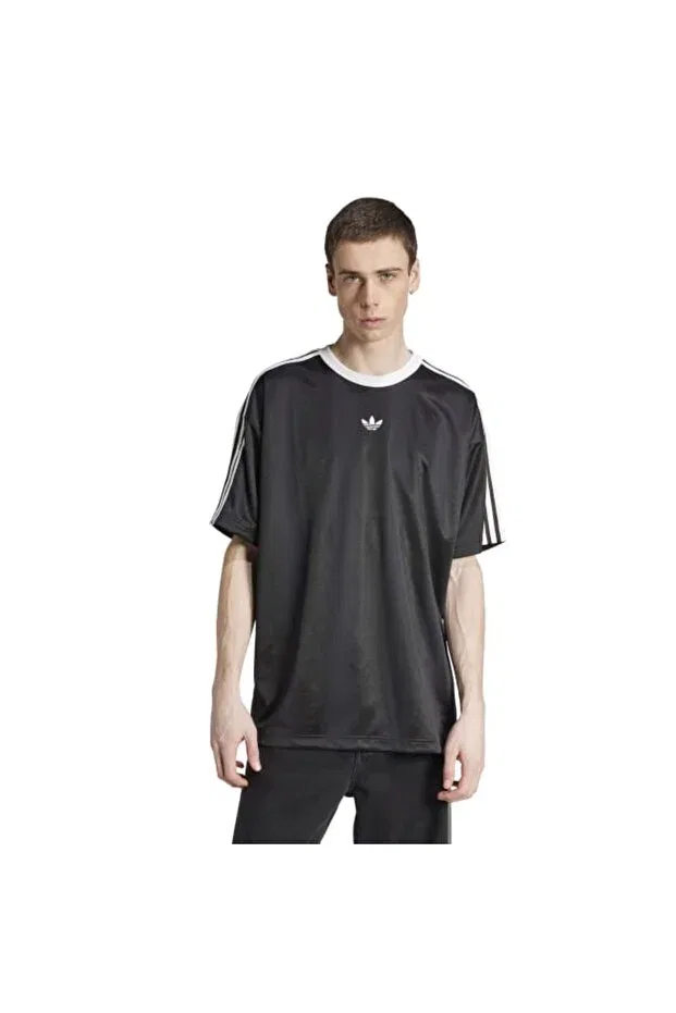 Мужская футболка с принтом Adidas, Black/White — фото 2
