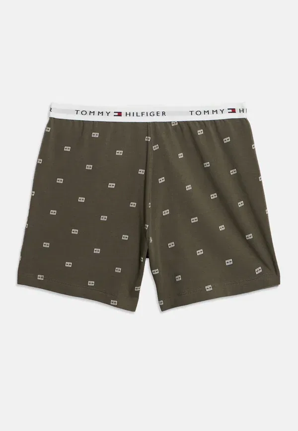 Комплект пижамы с принтом Signature essential shorts pyjama set Tommy Hilfiger, ecru, экрю — фото 3