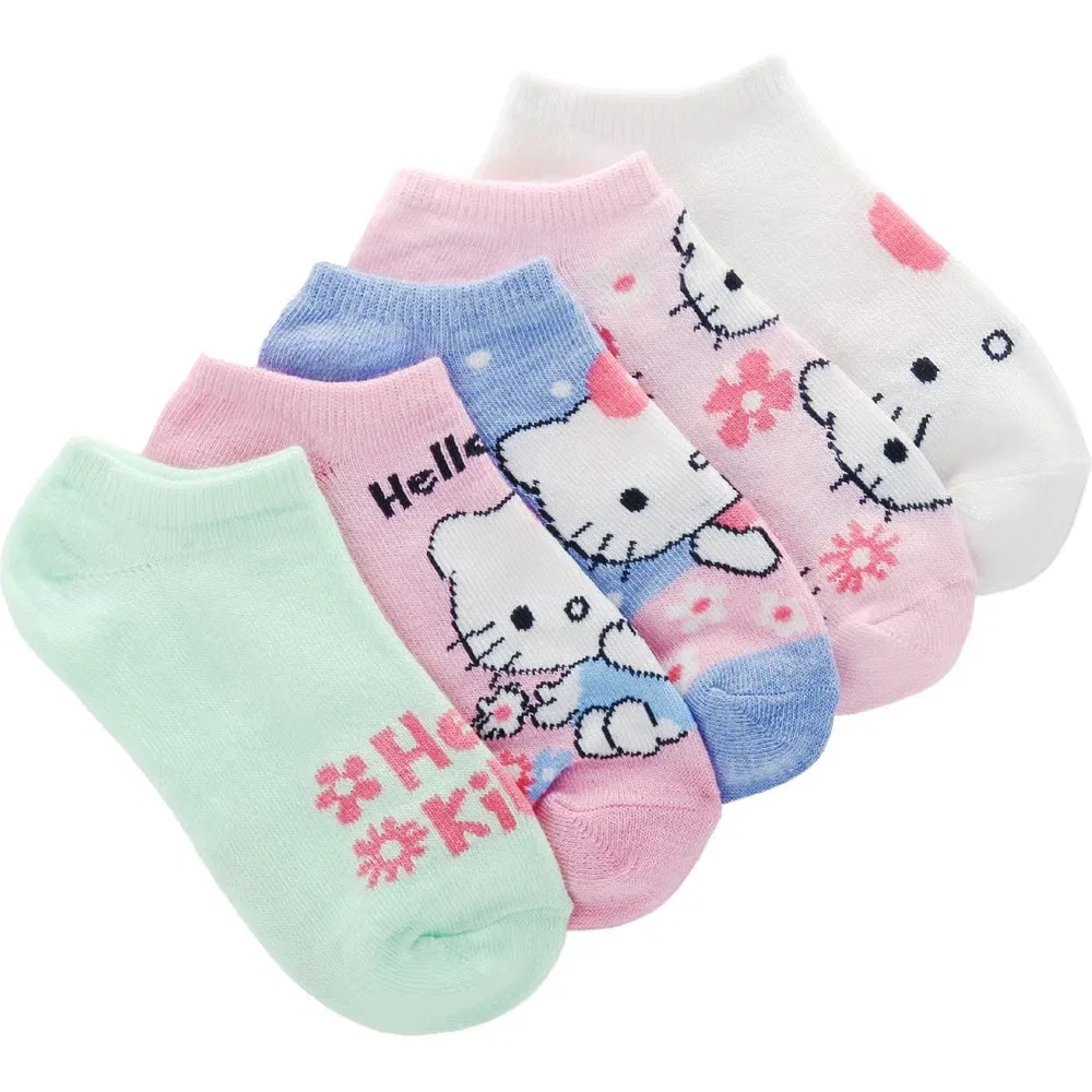 Набор из 5 детских невидимых носков Hello Kitty Highpoint, Pink