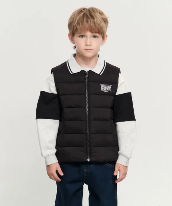 Пуховик детский легкий, basic, black, Marithé Kids