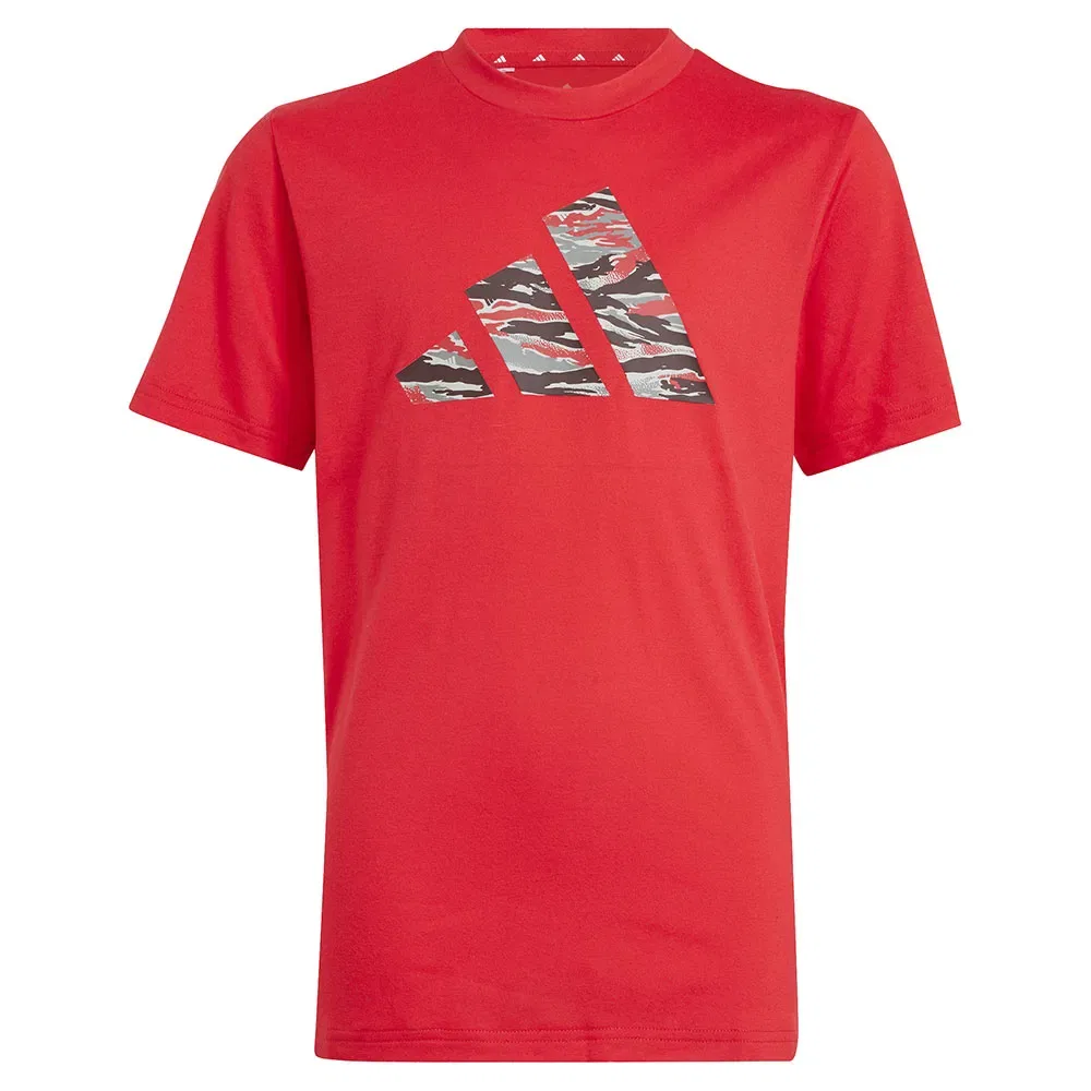 Футболка с коротким рукавом камуфляжный принт Adidas, красный — фото 3