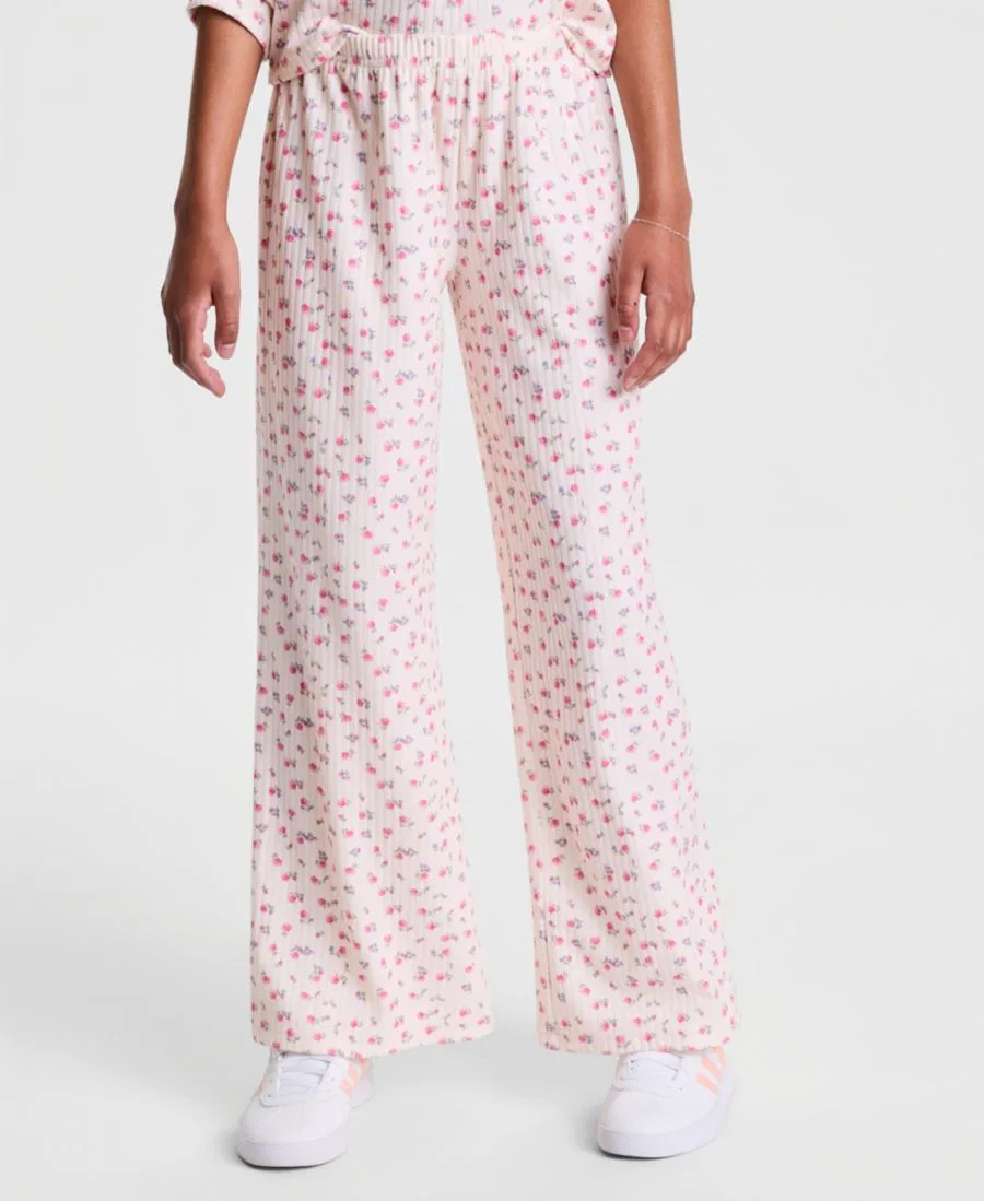 Легкие рифленые брюки с принтом Girls' 7-16 With Jules, Light Beige