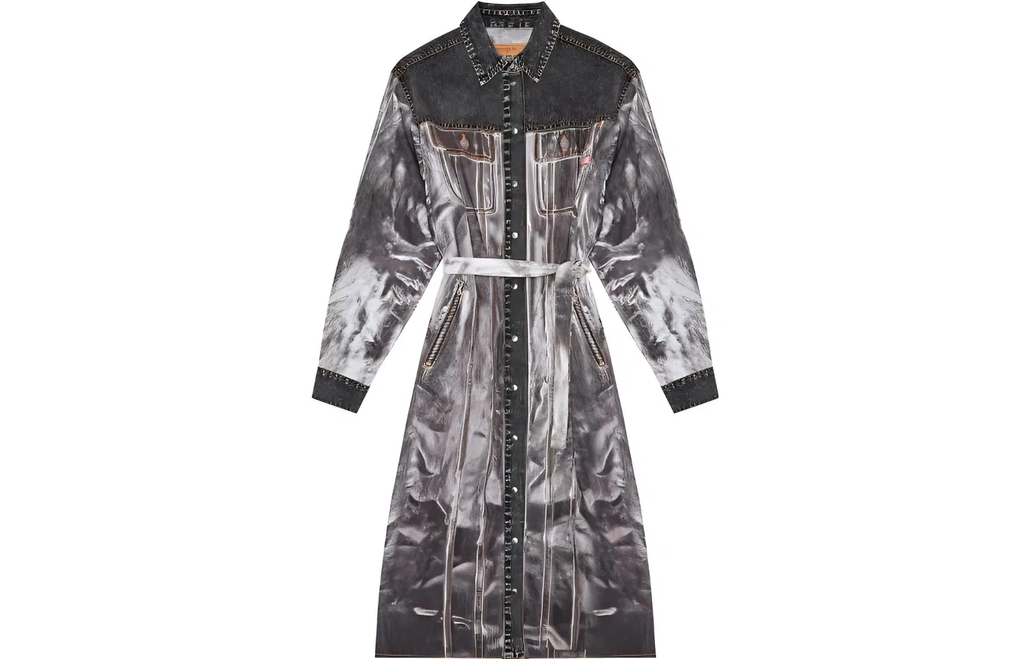 Женское платье с длинным рукавом DIESEL, Черный