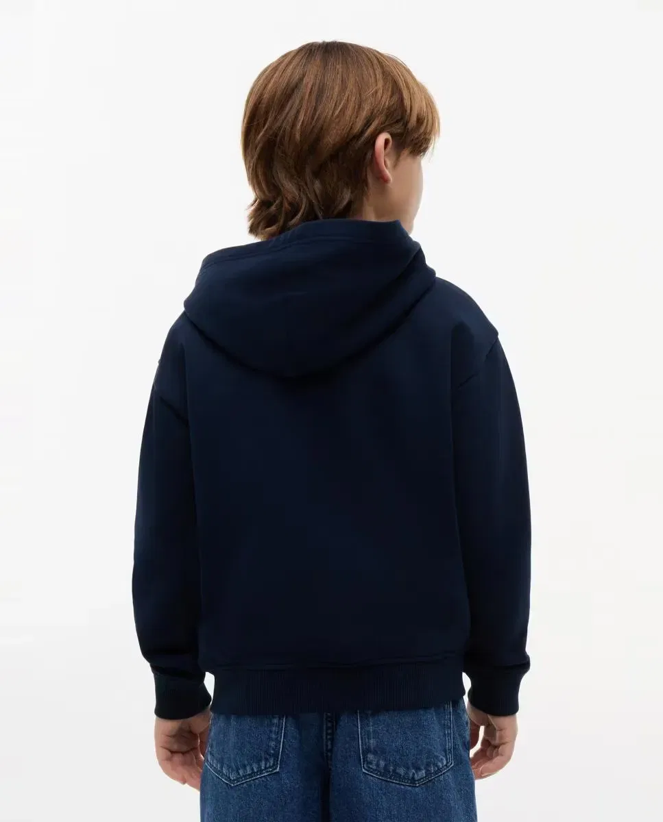 Детская кофта с капюшоном и молнией для мальчиков Tommy Hilfiger, Azul — фото 2