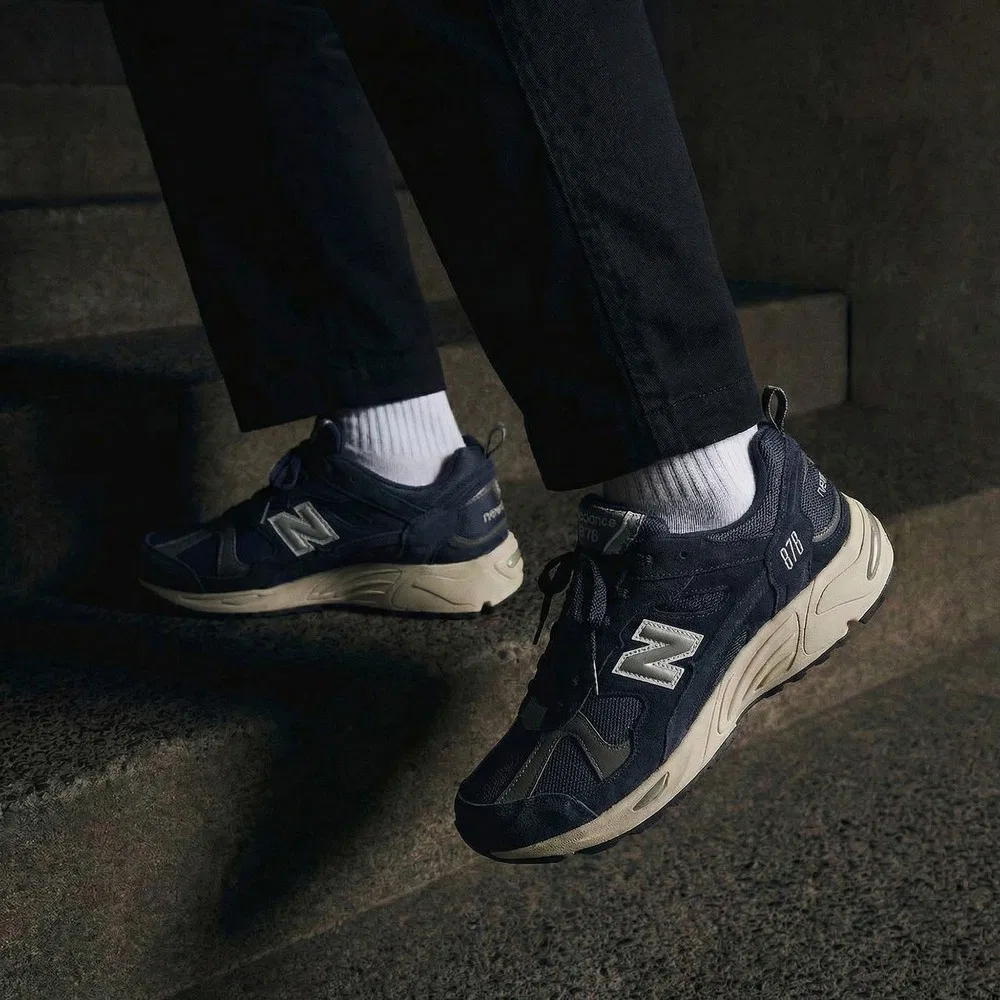 Детские спортивные кроссовки Unisex с сетчатым верхом 878 Lacivert New Balance — фото 4