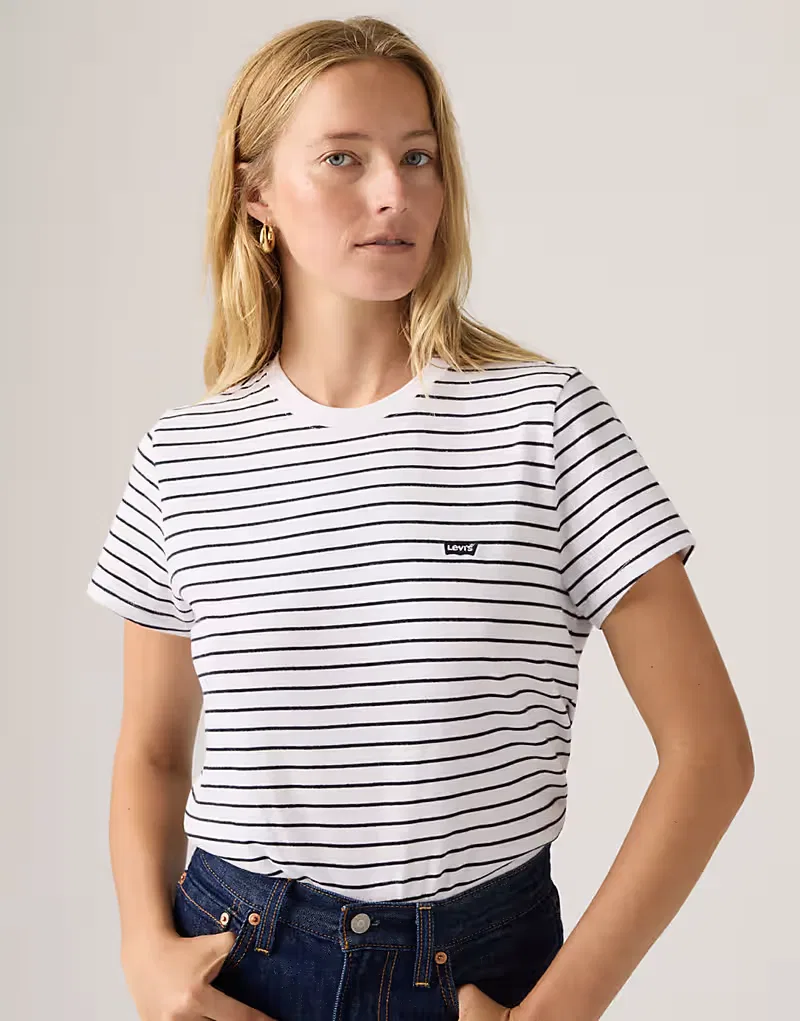 Футболка Levi's Favorite из хлопка в полоску, белая