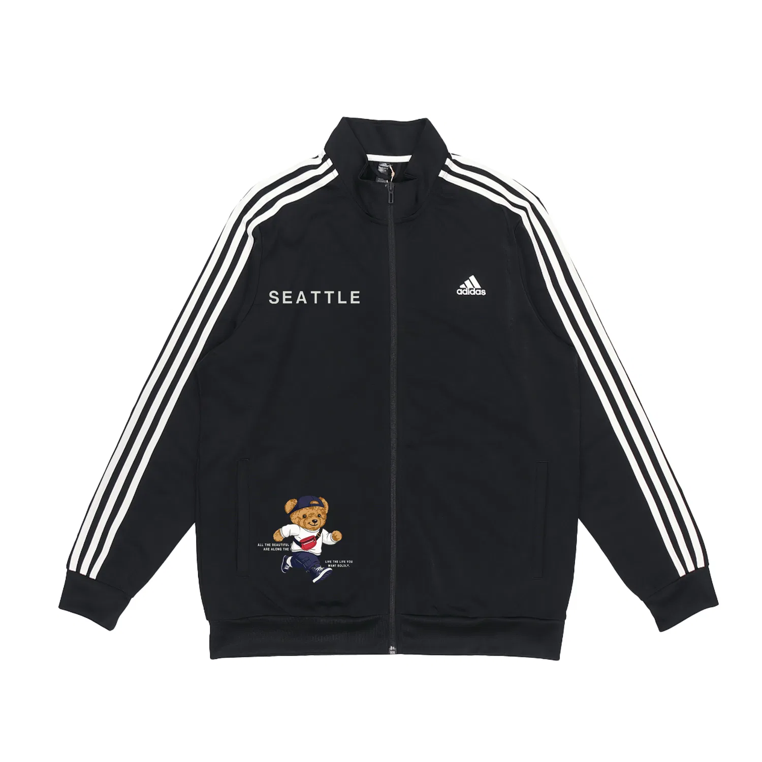 Куртка Adidas с воротником-стойкой, Black
