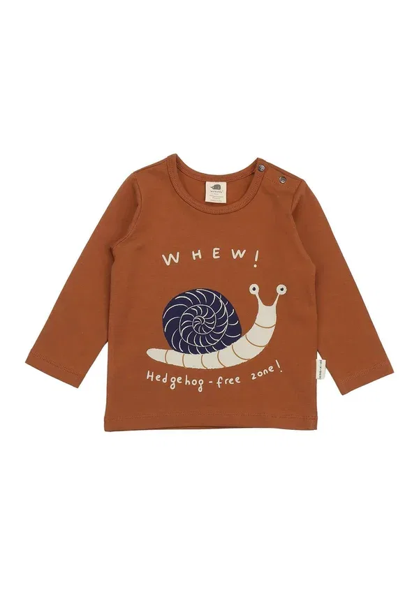 Топ с длинным рукавом Animal print Tiny hedgehogs Walkiddy, Brown, коричневый