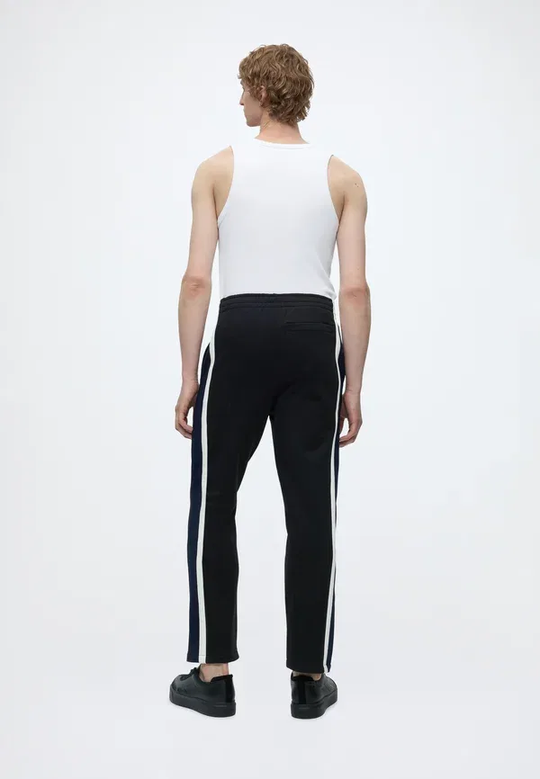 Спортивные брюки Lacoste, хлопок, прямой крой, черный/темно-синий — фото 3