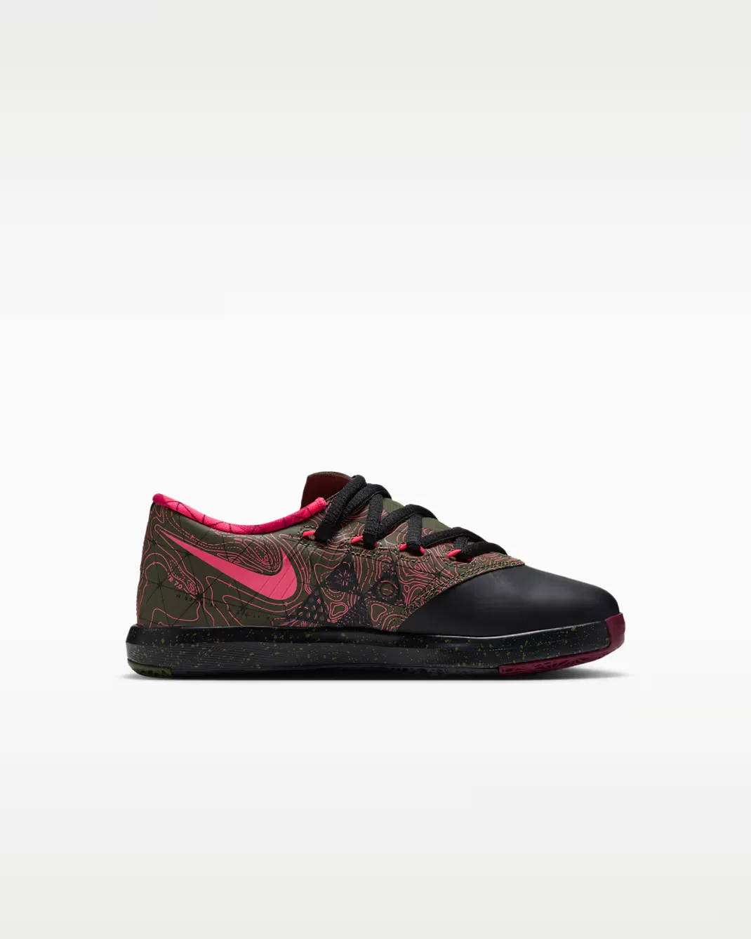 Детские кроссовки KD 6 "Meteorology" Nike, Black/Medium Olive/Noble Red/Atomic Red — фото 3