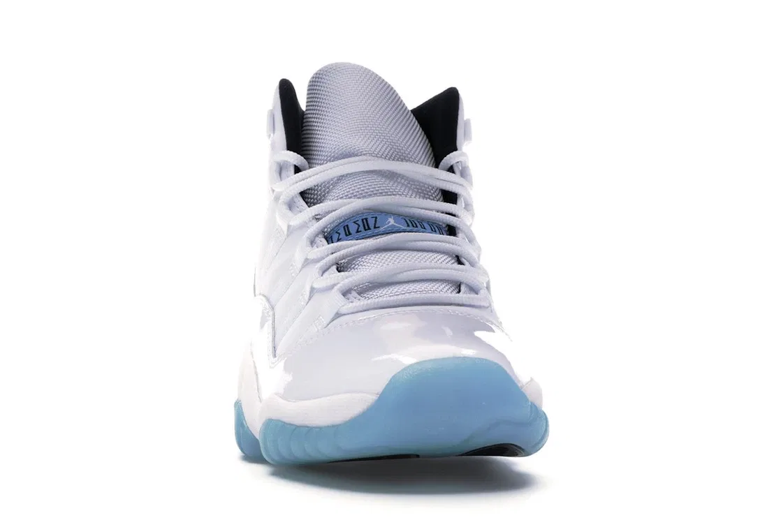 Детские кроссовки для мальчиков с высоким верхом Jordan 11 Retro Jordan, White/Black-Legend Blue — фото 2