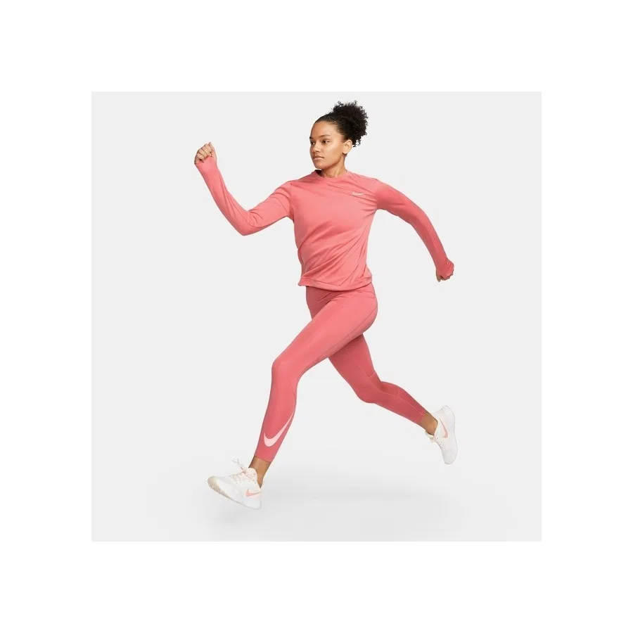Женские леггинсы с высокой посадкой Dri-Fit Fast Sw Hbr Mid Rise 7/8 Nike, Розовый