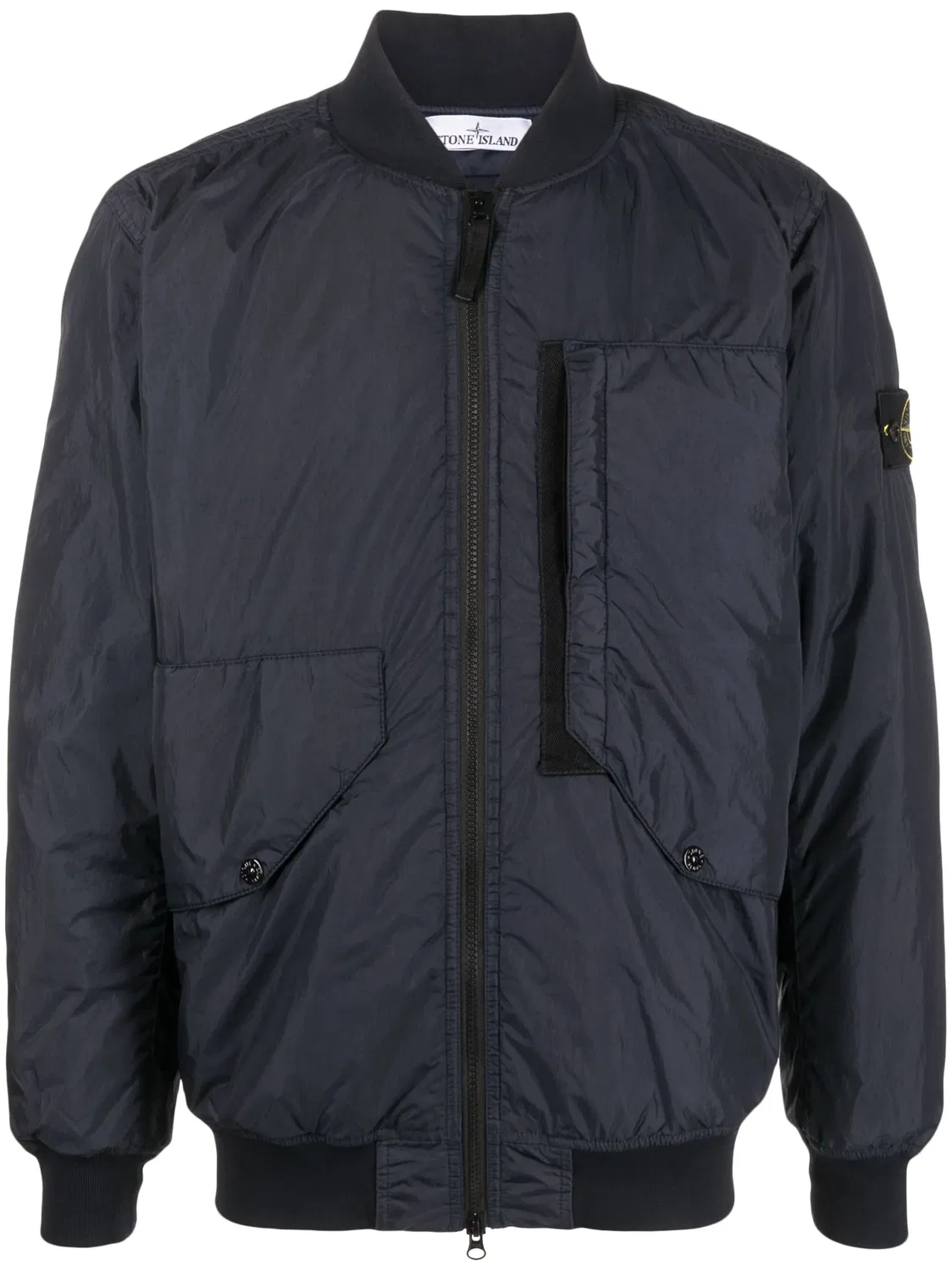 Куртка-бомбер панельная синяя Stone Island, синий