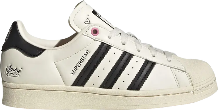 Кроссовки Adidas André Saraiva x Superstar Big Kid 'Love Graffiti', кремовый — фото 2